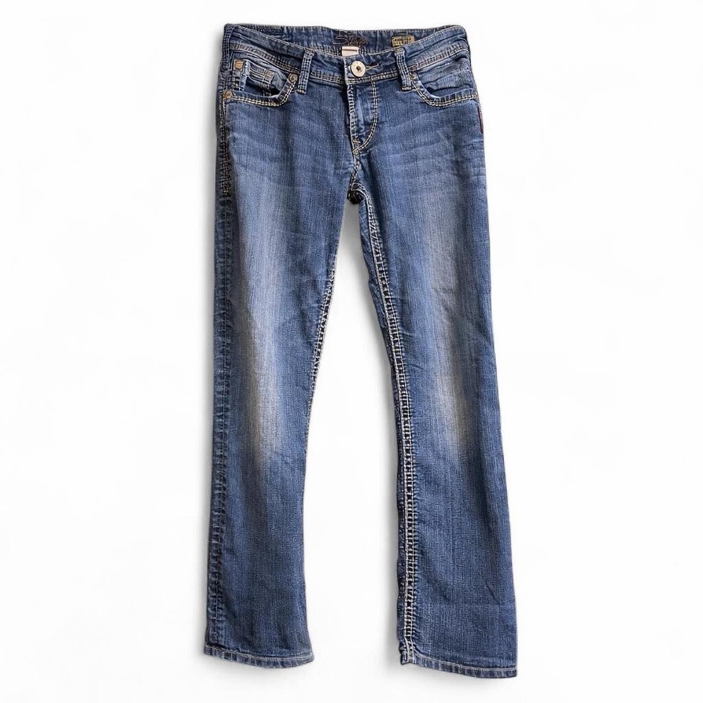 Vintage Y2K Silver Jeans Berkley Straight Low Rise Womens W29 L32 Denim